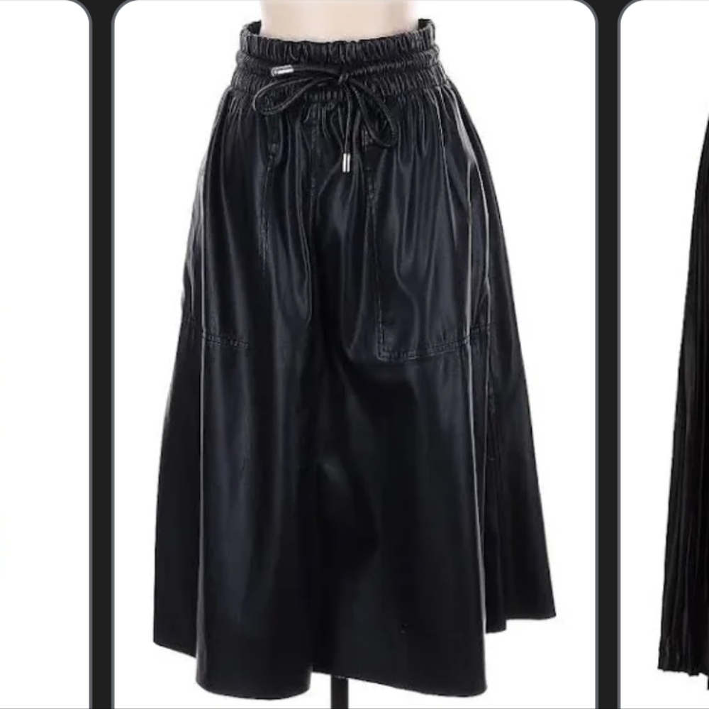 Elegant Black Midi Skirt